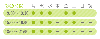 村越歯科医院診療日　木日祝定休